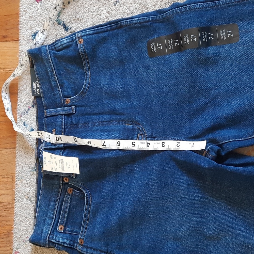 NWT J crew Classic Vintage Dark Wash Jeans 27/4 - Picture 6 of 8
